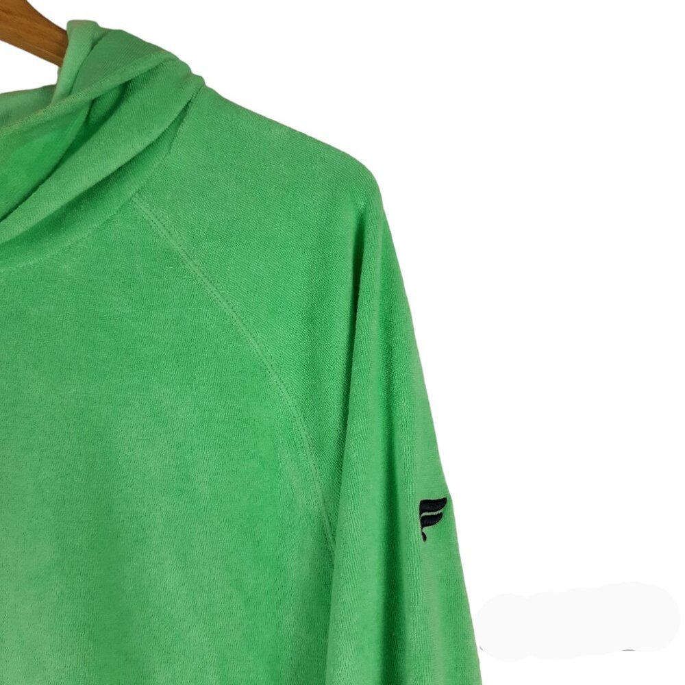 Fabletics The Island Terry Hoodie Green Hooded Long Sleeve Sweatshirt Size Large - Picture 5 of 8